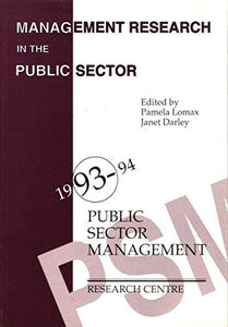 Management Research in the Public Sector