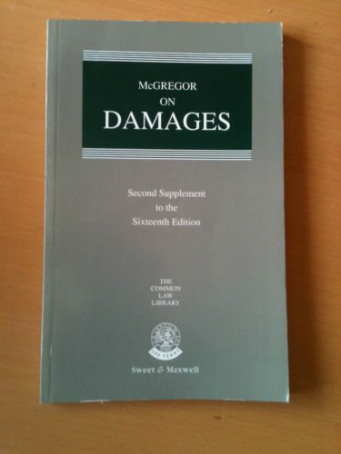 McGregor on Damages: 2nd Supplement to 16r.e. (Common Law Library)