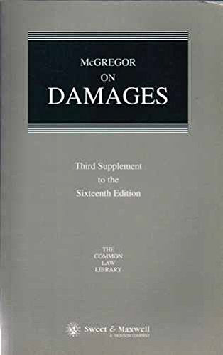 Mcgregor on Damages: 3rd Supplement to the 16th Edition (Common Law Library)