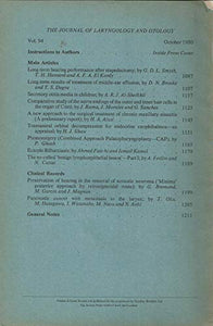 The Journal of Laryngology and Otology - October 1980, Vol 94 No 10