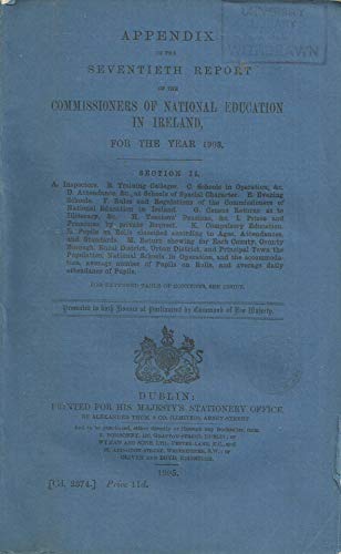 Appendix of the Seventieth Report of the Commissioners of National Education in Ireland for the Year 1903, Section II (2)