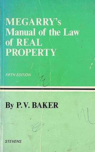 Manual of the Law of Real Property