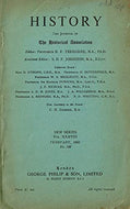 History - the Journal of the Historical Association, New Series Vol. XXXVVV (38), February 1953, No. 132