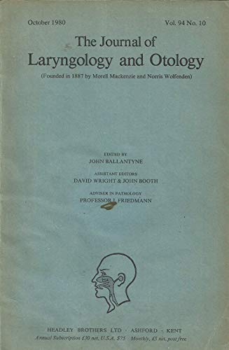 The Journal of Laryngology and Otology - October 1980, Vol 94 No 10