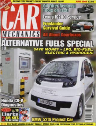 Car Mechanics magazine, June 2008: Honda CR-V, BMW 523i, Lexus IS200, Land Rover freelander, alternative fuels