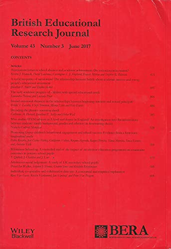 BERJ: British Educational Research Journal June 2017, Volume 43, Number 3 - Journal of the British Educational Research Association