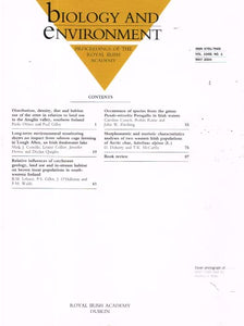 Biology and Environment, Volume 104B, Number 1, May 2004: Proceedings of the Royal Irish Academy