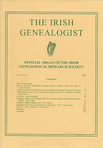 The Irish Genealogist, Vol 10, No 1: 1998 - Official Organ of the Irish Genealogical Research Society