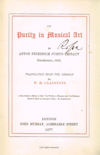 On Purity in Musical Art