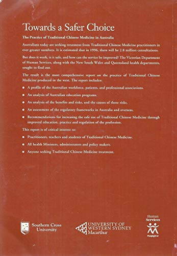 Towards a Safer Choice: The Practice of Traditional Chinese Medicine in Australia