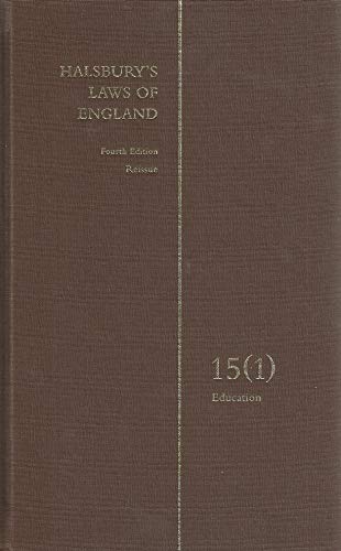 Halsbury's Laws of England ; Vol. 15 (1)