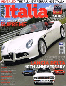 Auto Italia magazine, Issue 161: 12 August-8 September 2009 - Alfa Romeo 8C Spider Supreme, Lancia Delta 40th Anniversary
