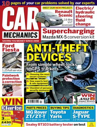 Car Mechanics magazine, July 2016: anti-theft devices, GPS, Ford Fiesta 1.25, Mazda MX-5 supercharging, Renault Scenic 1.6-litre VVT, MG Rover ZT/ZT-T, Toyota Yaris, Jaguar S-Type diagnostics