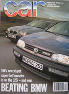 CAR magazine 12/1991 Featuring BMW 325i, VW Golf VR6, GMC Syclone, Alfa Romeo, Rover