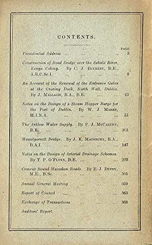 Transactions of the Institution of Civil Engineers of Ireland - Volume LVIII (58), Ninety-sixth Session (96th), November 1931 to May 1932