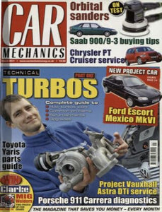 Car Mechanics magazine, March 2011: turbos, Ford Escort Mexico MKVi, Saab 900/9-3, Chrysler PT Cruiser, Porsche 911 Carrera diagnostics