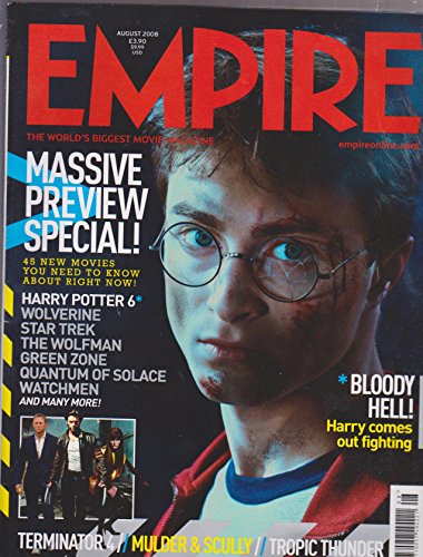 EMPIRE MOVIE MAGAZINE Issue No 230 August 2008. Masive Preview Special-includes, Harry Potter and the Big Preview Mulder & Scully The Mummy 3 Tina Fey Lost Boys 2