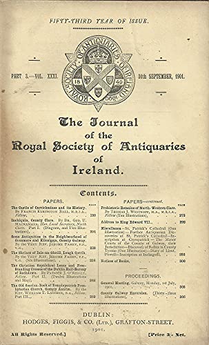 The Journal of the Royal Society of Antiquities of Ireland, Part 3, Volume XXXI (31), 30th September 1901