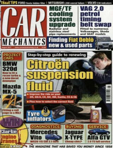 Car Mechanics magazine, August 2013: Citroen suspension fluid, MGF/TF cooling system upgrade, Fiat Doblo parts, VAG 2.0 petrol timing belt