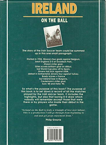 Ireland on the ball: A complete record of the international matches of the Republic of Ireland soccer team, March 1926 to June 1993