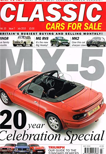 Classic Cars For Sale magazine, Volume 10, Issue 7, July 2010
