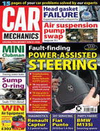 Car Mechanics magazine, March 2021: power-assisted steering, BMW Mini Clubman, Saab TTiD diesel sump o-ring, Jaguar XJ air suspension pump, Renault Captur, Fiat Punto, BMW M135i parts