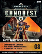 Warhammer 40,000 Conquest magazine, part 08: Battle Games in the 41st Millennium - Learn About the Librarius, Paint a Space Marine Librarian, Psykers Join the Battle