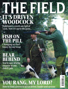 The Field magazine, January 2008; woodcock, Holkham's coverts, trout, bears, Jeeves