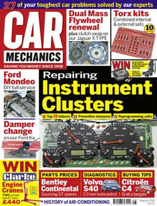 Car Mechanics magazine, August 2015: repairing instrument clusters, Ford Mondeo, Ford Ka dampers, Bentley Continental GT spares, Volvo S40 diagnostics, Citroen C4