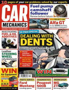 Car Mechanics magazine, March 2019: dents, Alfa Romeo GT, Ford Mustang parts, Peugeot 5008 diagnostics, MG ZT 1.8T