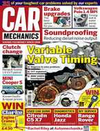 Car Mechanics magazine, August 2016: variable valve timing (VVT), Renault Scenic 1.6 VVT petrol clutch, BMW Mini Cooper S, VW Polo 1.4 MPI timing belt and water pump, Citroen C5 X7