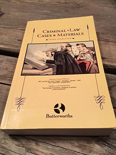Criminal Law Cases and Materials