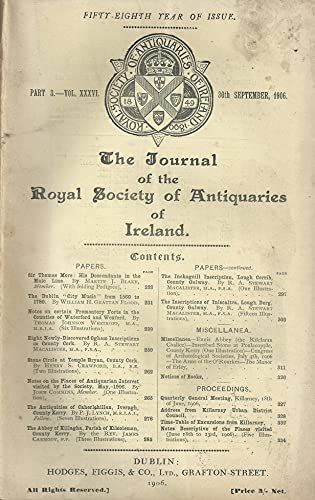 The Journal of the Royal Society of Antiquities of Ireland, Part 3, Volume XXXVI (36), 30th September 1906