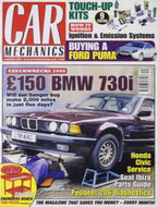 Car Mechanics magazine, September 2009: BMW 730i, Honda Civic service, Seat Ibiza parts, Peugeot 206 diagnostics, Ford Puma