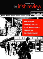 The Irish Review, No. 52, Summer 2016: New poetry, framing poetry, Irish modernisms, Craigavon, Tristram Shandy