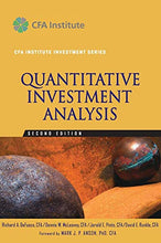 Load image into Gallery viewer, Quantitative Investment Analysis (CFA Institute Investment Series)