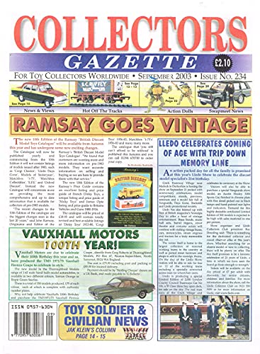 Collectors Gazette magazine, Number 234, September 2003 - For Toy Collectors Worldwide