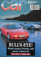 CAR magazine 06/1992 featuring Mazda RX-7, Lotus, Porsche, Renault Alpine, Venturi, Maserati