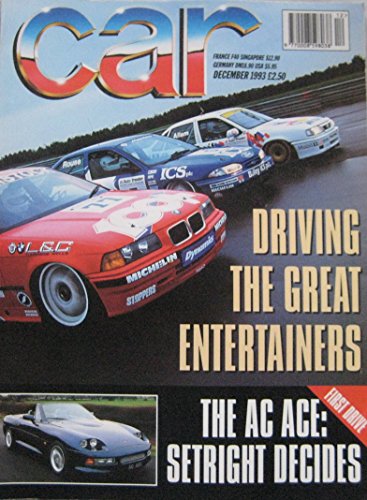 CAR magazine 12/1993 featuring AC Ace, Mazda RX-7, Renault Alpine A610, Porsche 968