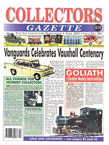 Collectors Gazette magazine, Number 229, April 2003 - For Toy Collectors Worldwide