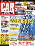 Car Mechanics magazine, November 2019: winter, BMW Mini R50 1.6 clutch and slave cylinder, Logus Exige S2 Toyota, Nissan Micra K13, Ford Ka diagnostics, sills