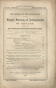 The Journal of the Royal Society of Antiquaries of Ireland - No. 3, Vol. 1, Fifth Series - Third Quarter, 1890