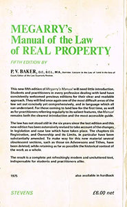 Manual of the Law of Real Property