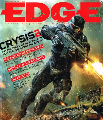 Edge magazine, No 212, March 2010 - Crysis 2: Crytek tears up New York on Playstation 3, Xbox 360 and PC.. Videogame Culture: Nintendo, Sony, Microsoft, PC, Handheld, Coin-op, Online