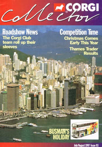 Corgi Collector magazine, July/August 1997, Issue 93: Roadshow news: The Corgi Club; Competition time; Christmas; Thames Trader Results; Busman's Holiday.
