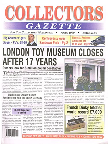 Collectors Gazette magazine, Number 181, April 1999