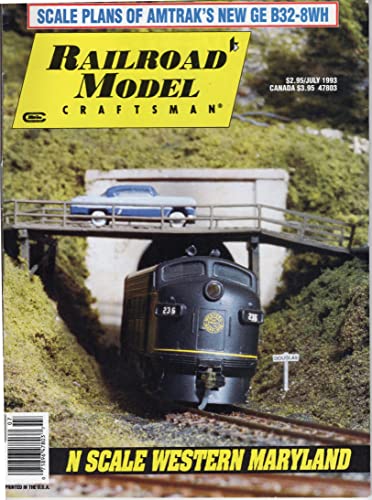 Railroad Model Craftsman, vol. 62, no. 2 (July 1993) (N Scale Western Maryland; Scale Plans of Amtrak's New GE B32-8WH)