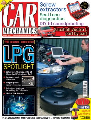Car Mechanics magazine, October 2011: LPG/liquefied petroleum gas, Seat Leon diagnostics, Vauxhall Vectra C