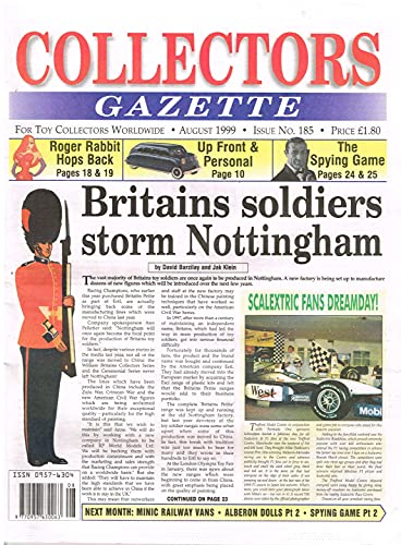 Collectors Gazette magazine, Number 185, August 1999 - For Toy Collectors Worldwide