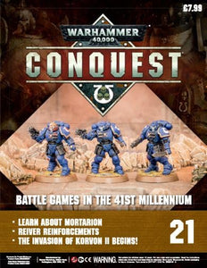 Warhammer 40,000 Conquest magazine, part 21: Battle Games in the 41st Millennium - Learn About Mortarion, Reiver Reinforcements, The Invasion of Korvon II Begins!